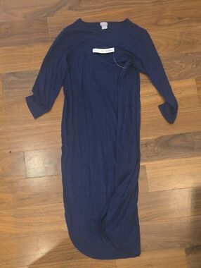 Chico's Navy Blue Long Sleeve Maxi Dress